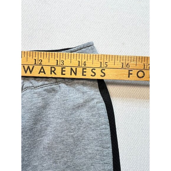 Puma Men's Sweatpants Puma Cat Logo Stretch Size M Light Heather Black Strips - Picture 6 of 9